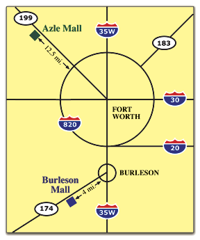 Map locating malls